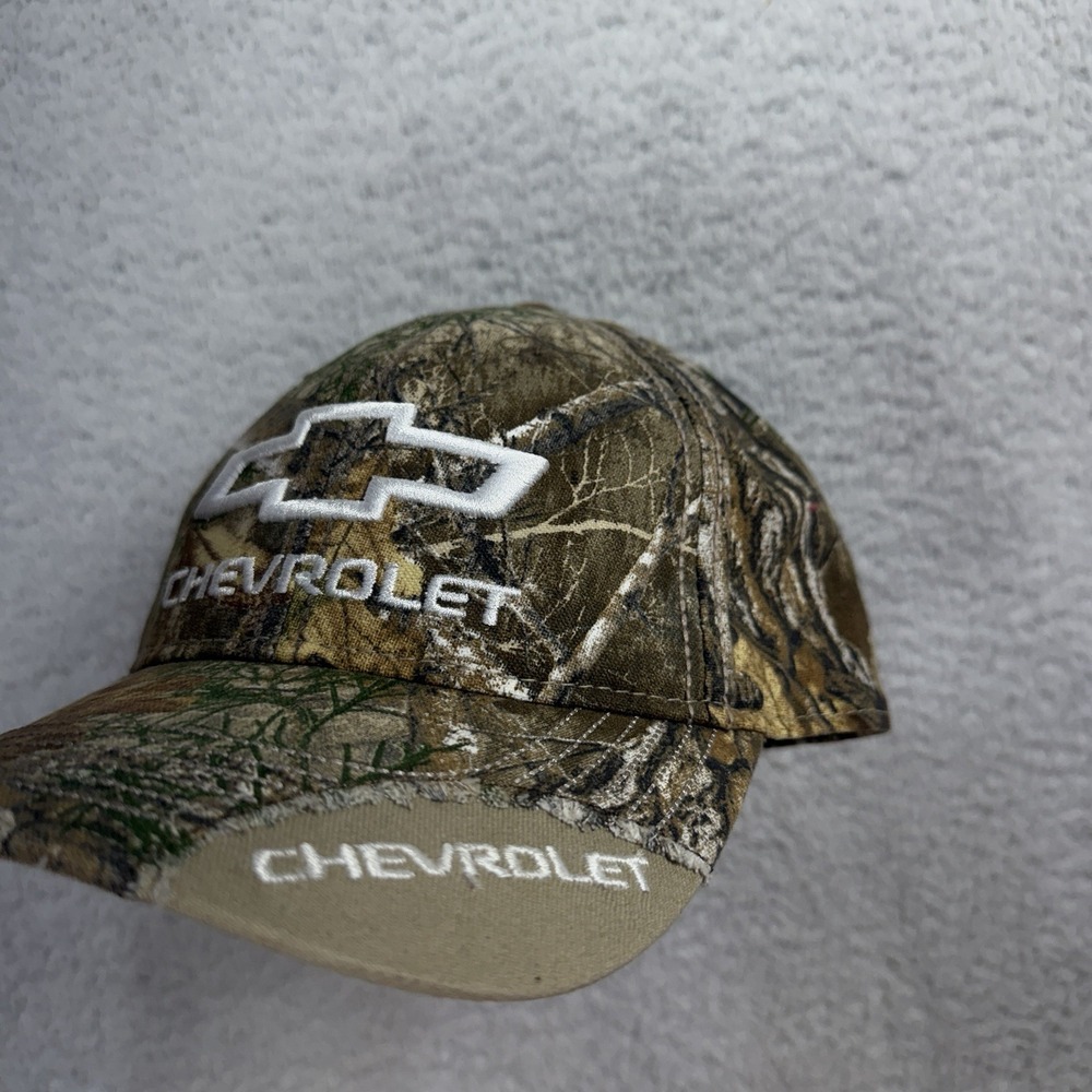 Chevrolet Chevy Bowtie Corner Bill Camo Realtree Edge SnapBack Hat/Cap OSFM